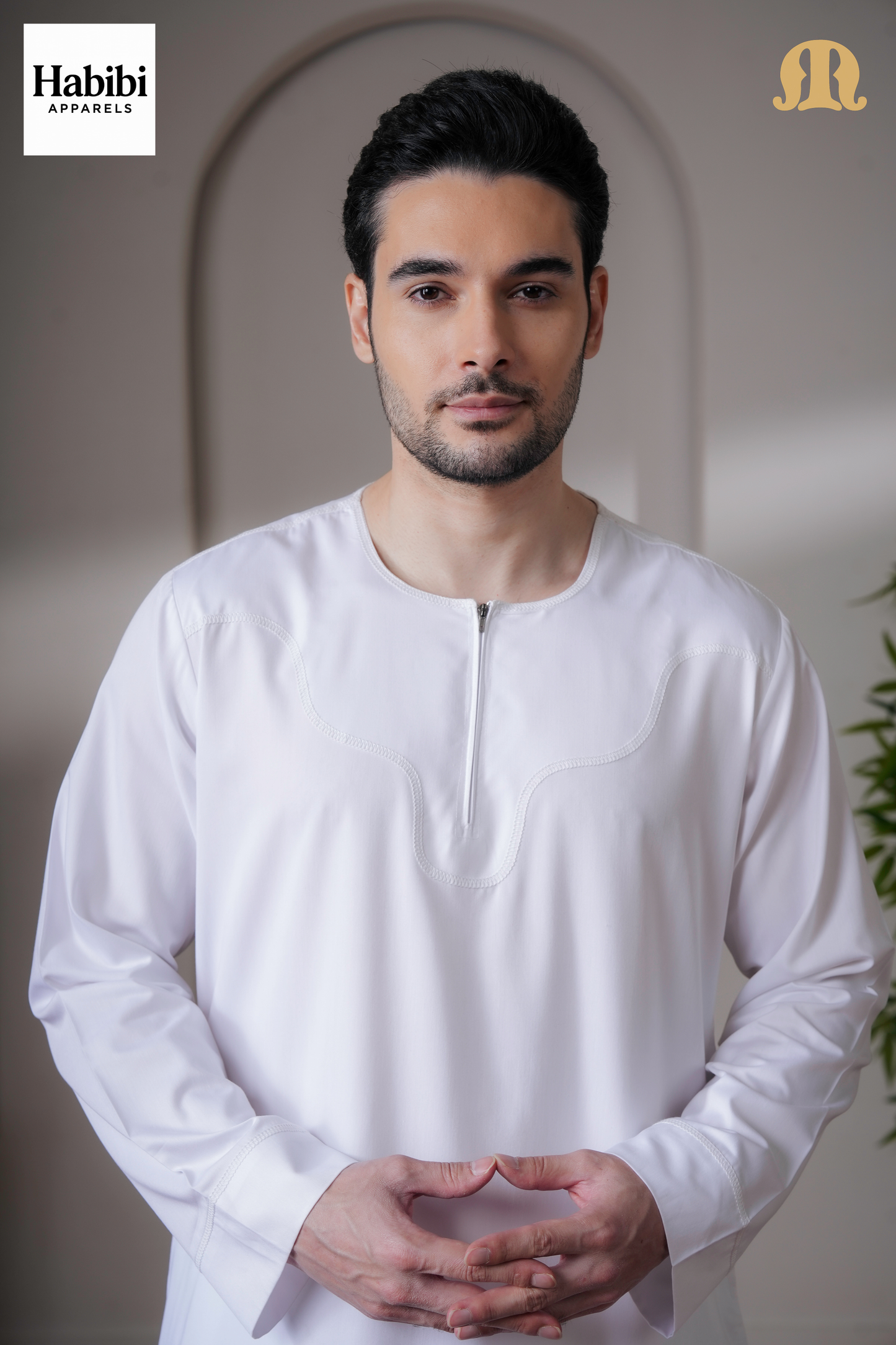 Kurvig Omani 2.0 White Thobe Mens