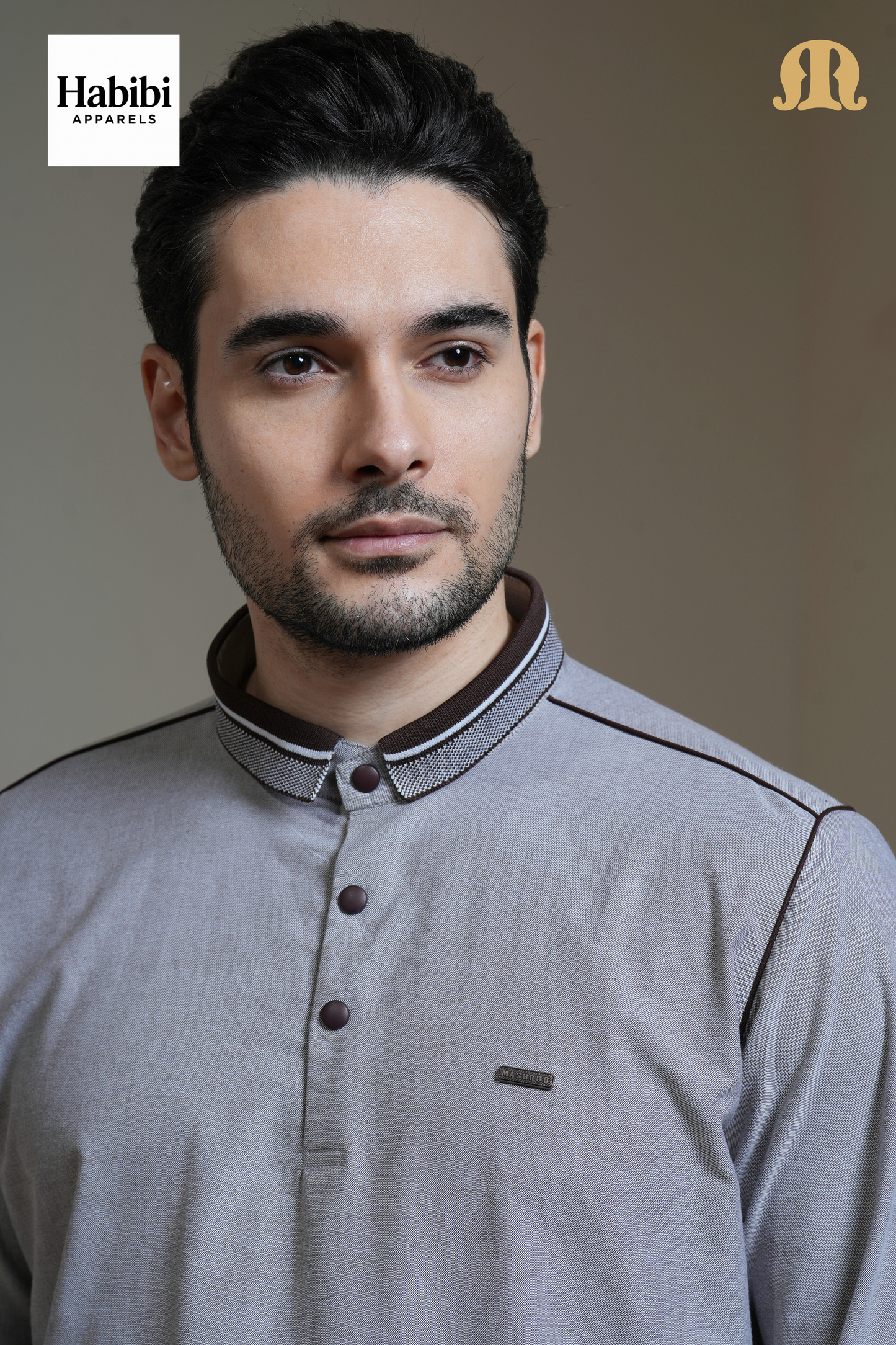 Brown Akomos Thobe Mens