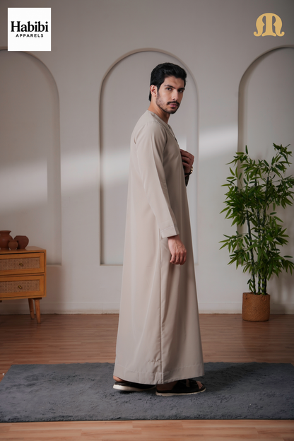 Yalin Emrati Beige Thobe Mens