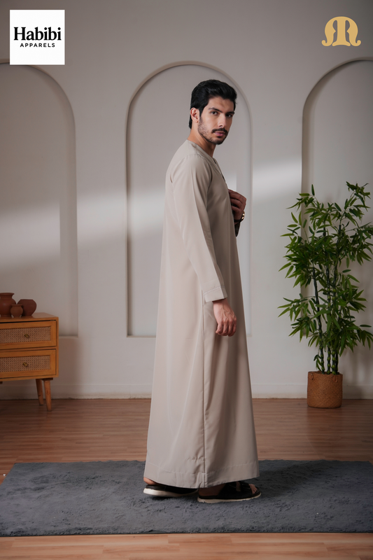 Yalin Emrati Beige Thobe Mens
