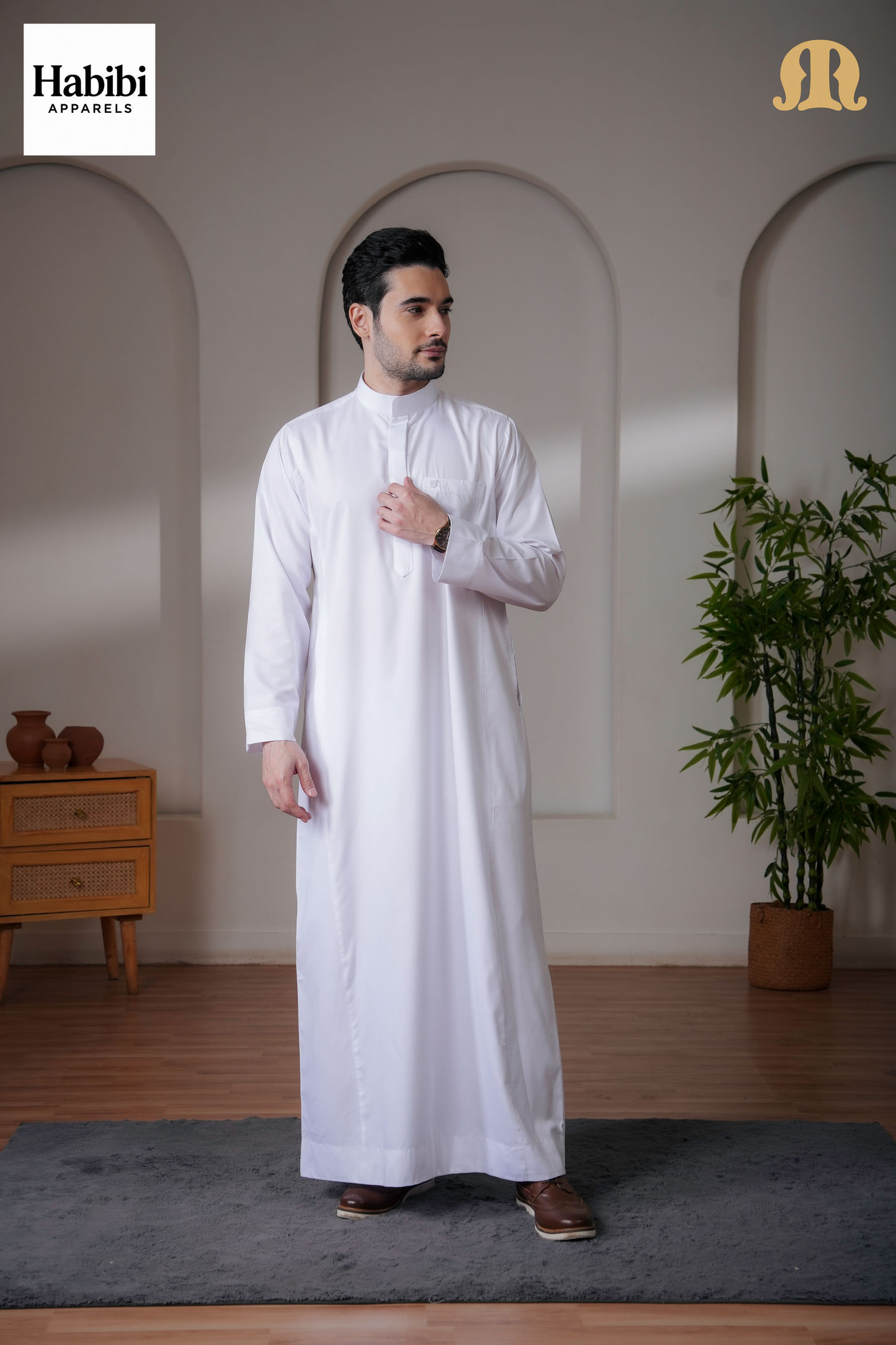 Kurvig Saudi 2.0 White Thobe Men