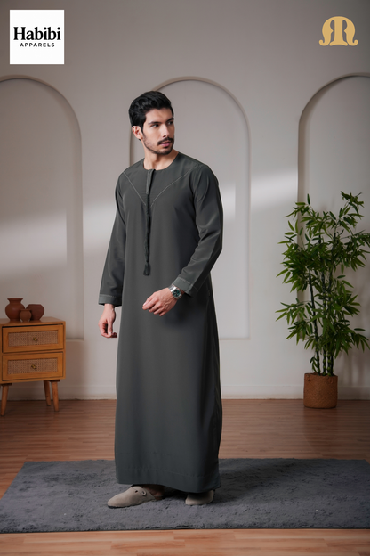 Yalin Emrati Deep Green Thobe Mens