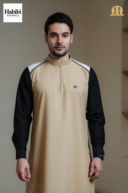 Beige Litos Thobe Men