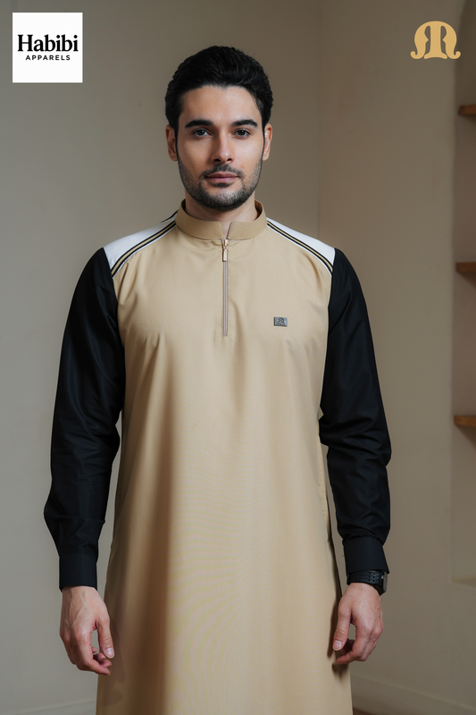 Beige Litos Thobe Men