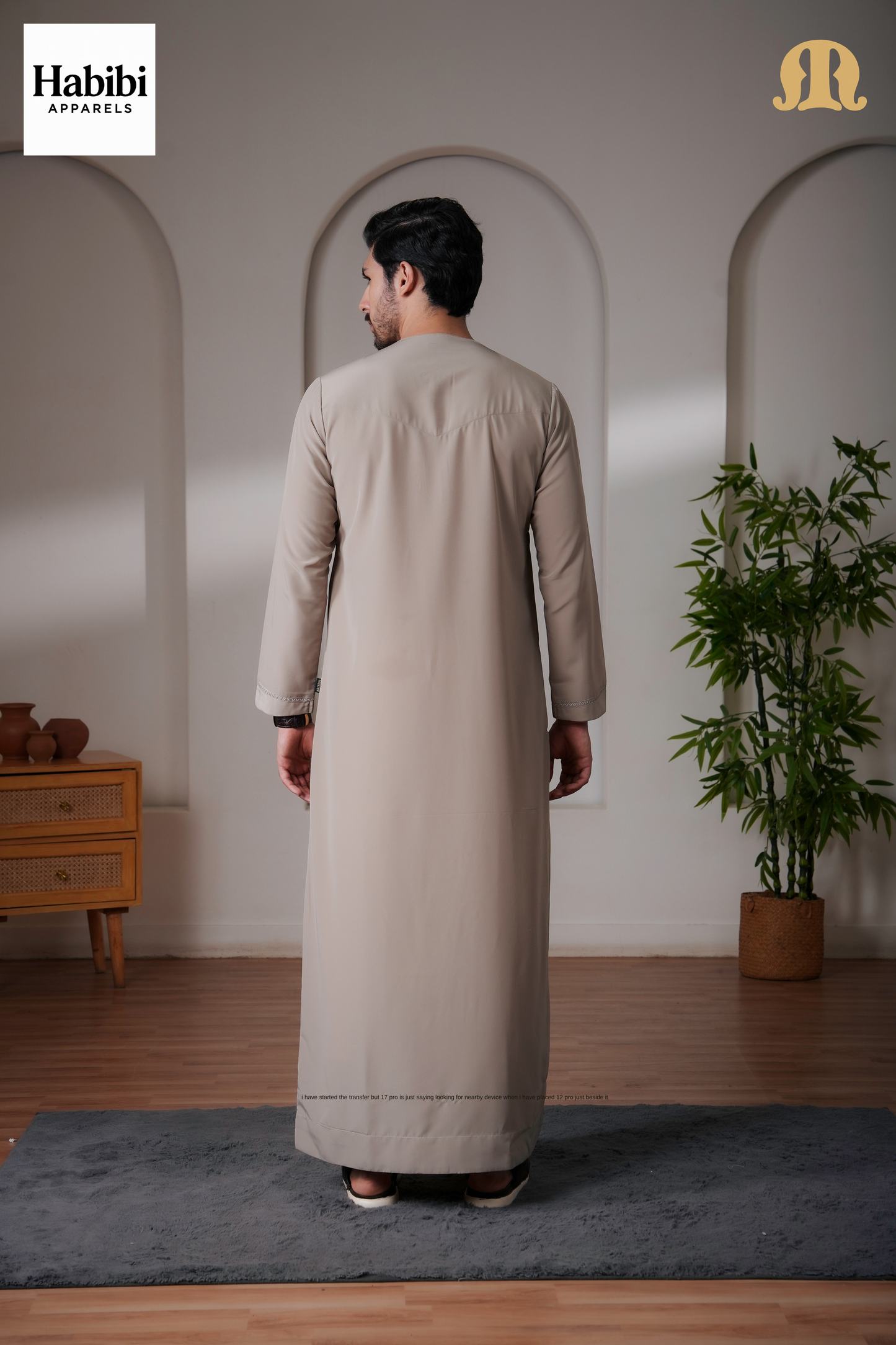 Yalin Emrati Beige Thobe Mens