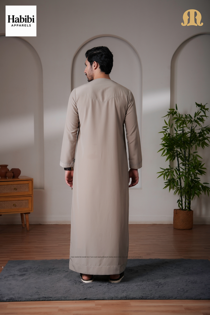 Yalin Emrati Beige Thobe Mens