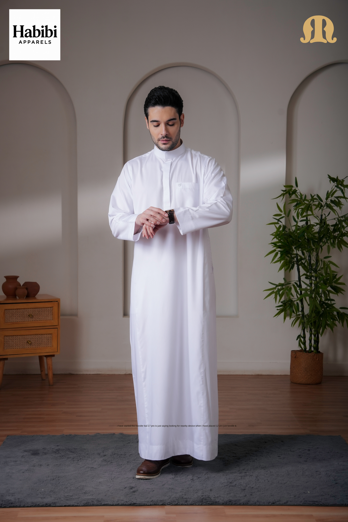 Kurvig Saudi 2.0 White Thobe Men