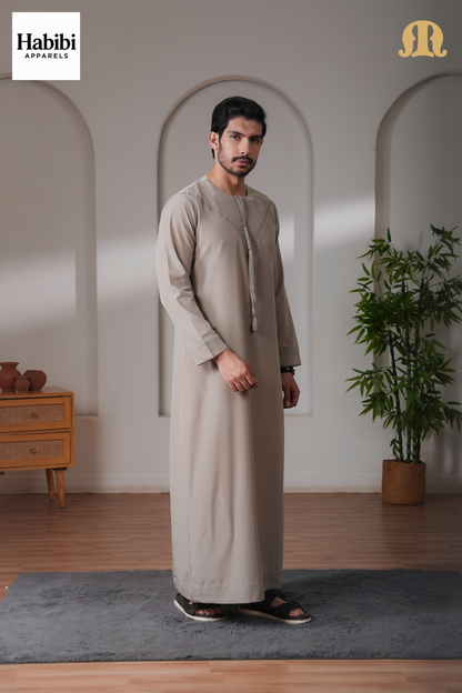 Yalin Emrati Beige Thobe Mens