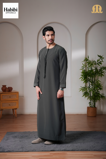 Yalin Emrati Deep Green Thobe Mens