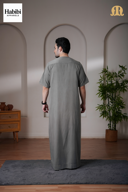 Green Rizbin Half Sleeve Thobe Mens