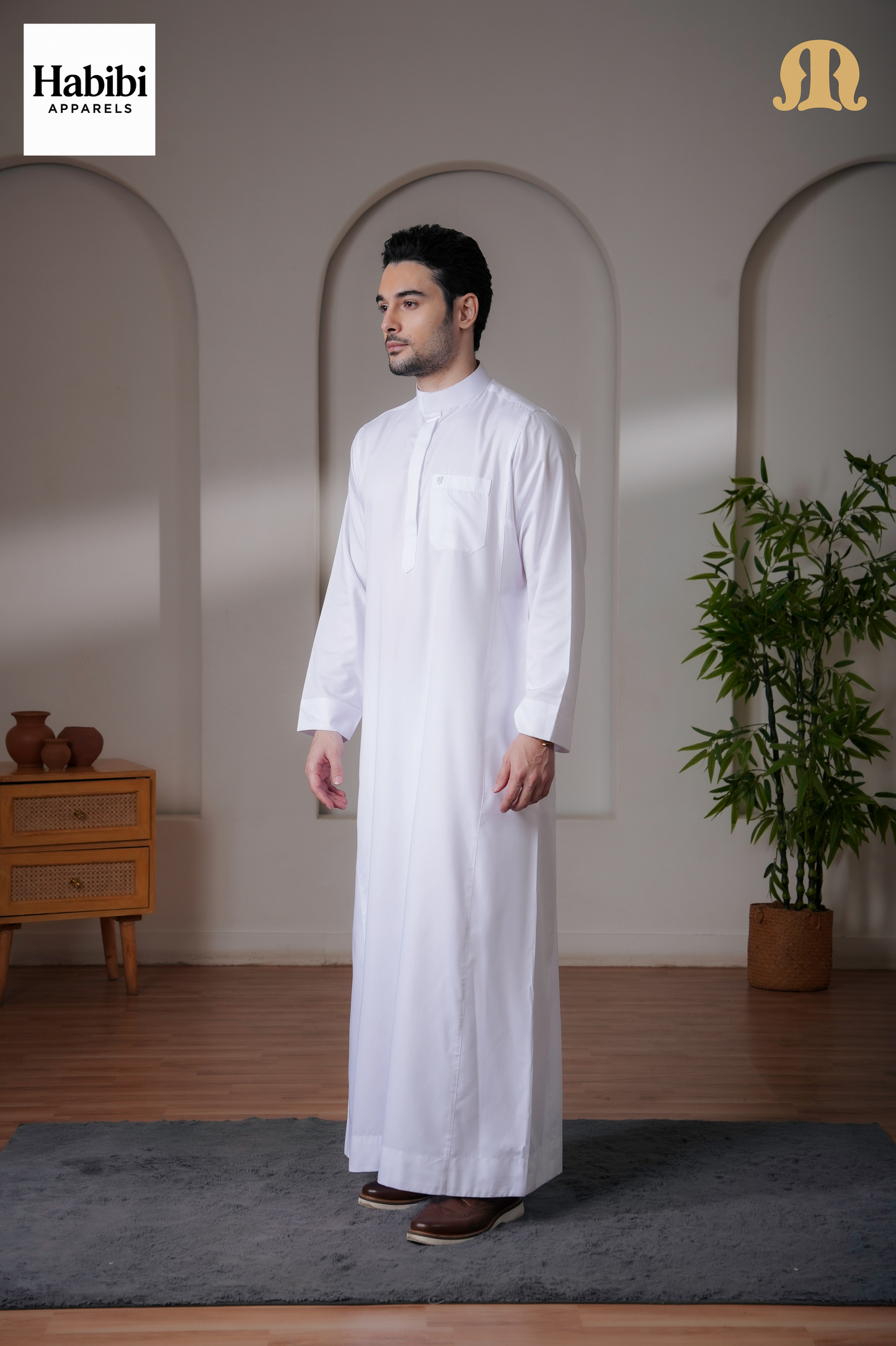 Kurvig Saudi 2.0 White Thobe Men