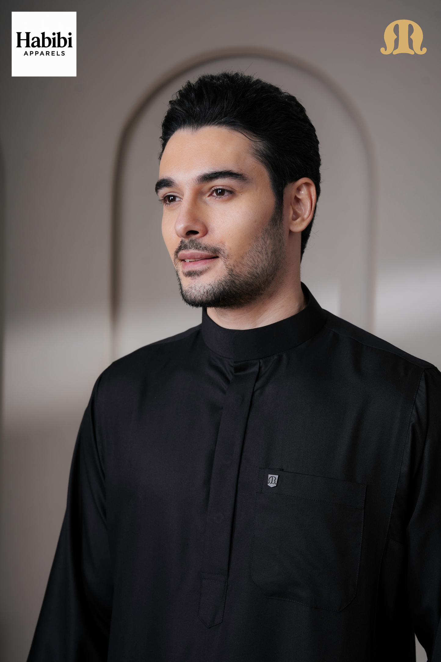 Kurvig Saudi 2.0 Black Thobe Mens