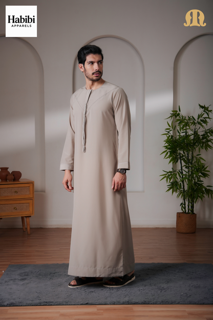 Yalin Emrati Beige Thobe Mens