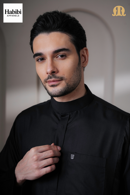 Kurvig Saudi 2.0 Black Thobe Mens