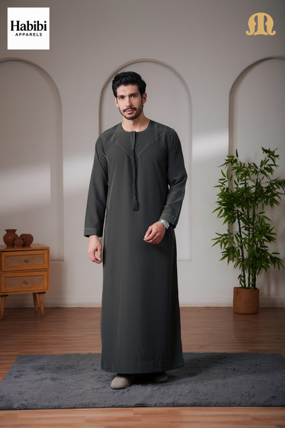 Yalin Emrati Deep Green Thobe Mens