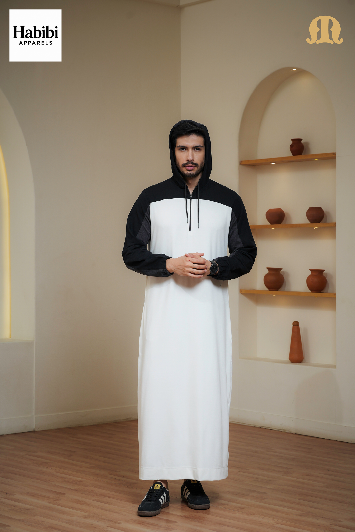Gymnos Hoody Knitted Thobe Mens